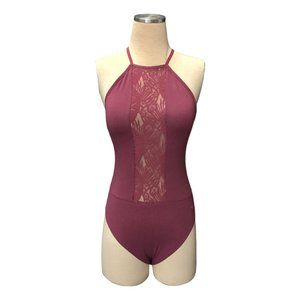 Victorias Secret PINK Hi Neck Bodysuit - Berry
